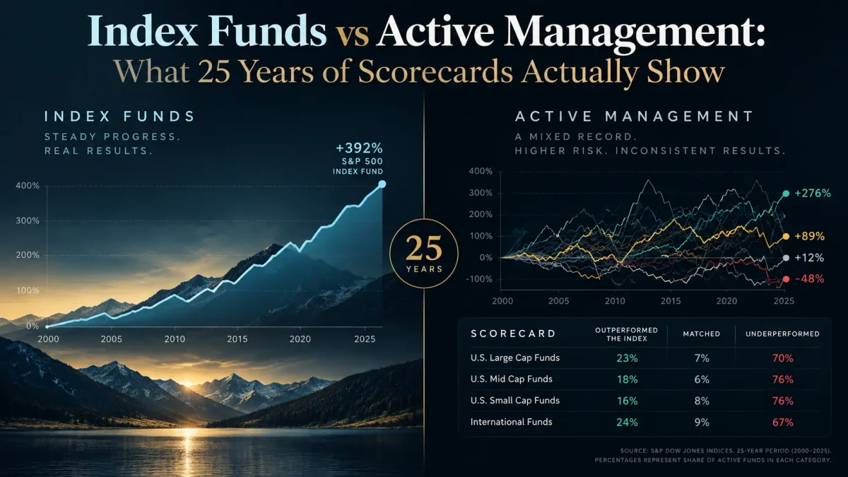 Index Funds vs Active Management: What 25 Years of Scorecards Actually Show